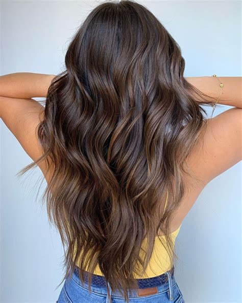 brown hair long hairstyles|long brunette hair back.